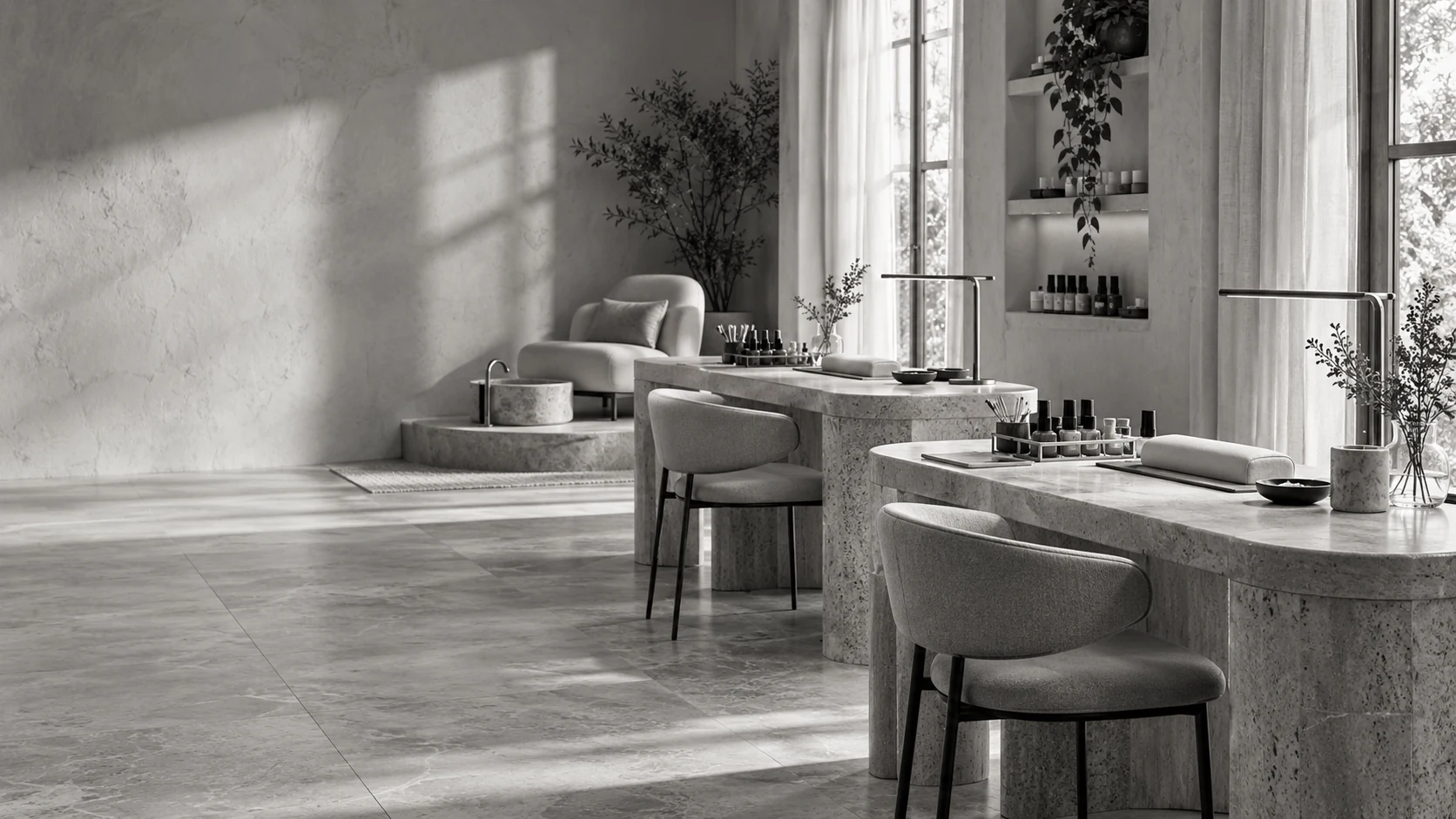 A light-filled manicure atelier