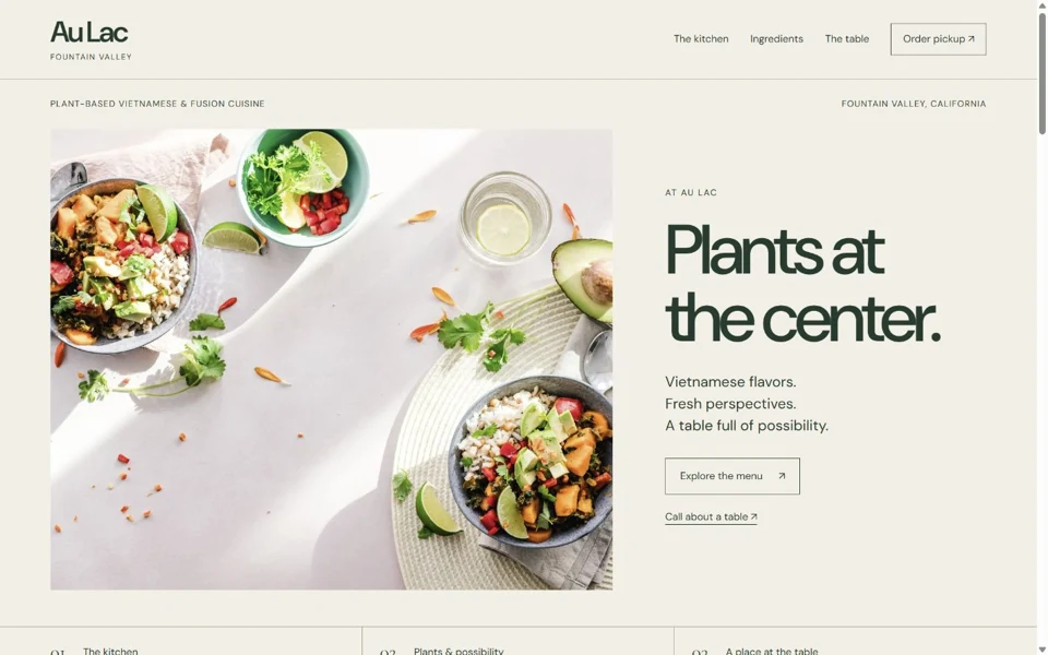 Au Lac website preview