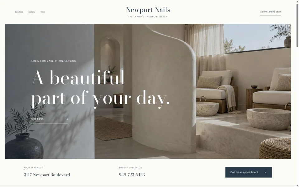 Newport Nails — Landing website preview