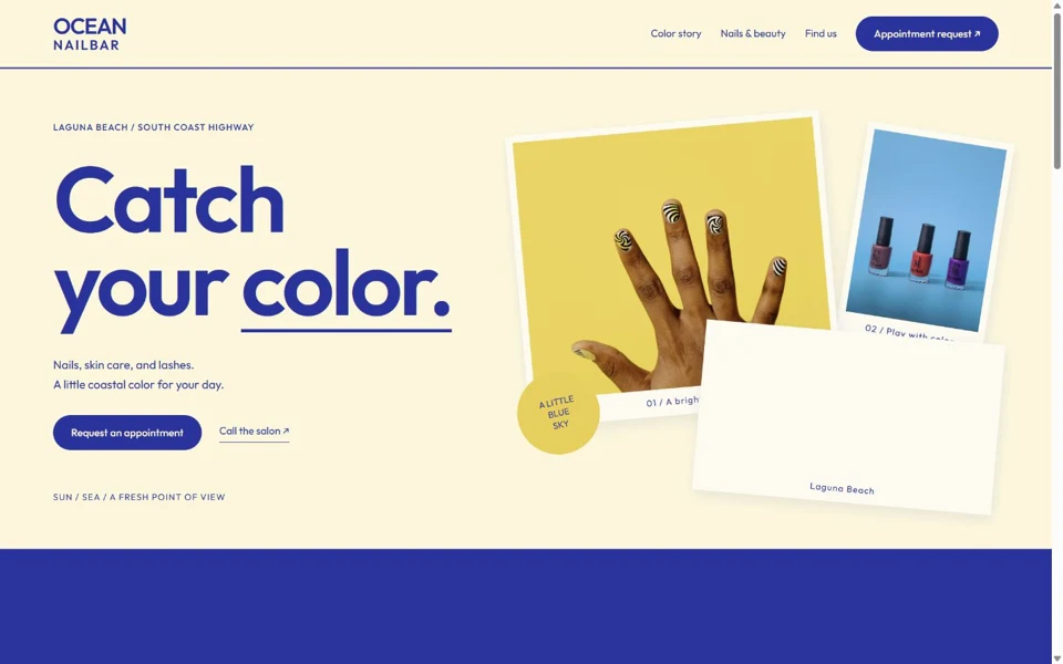 Ocean NailBar website preview