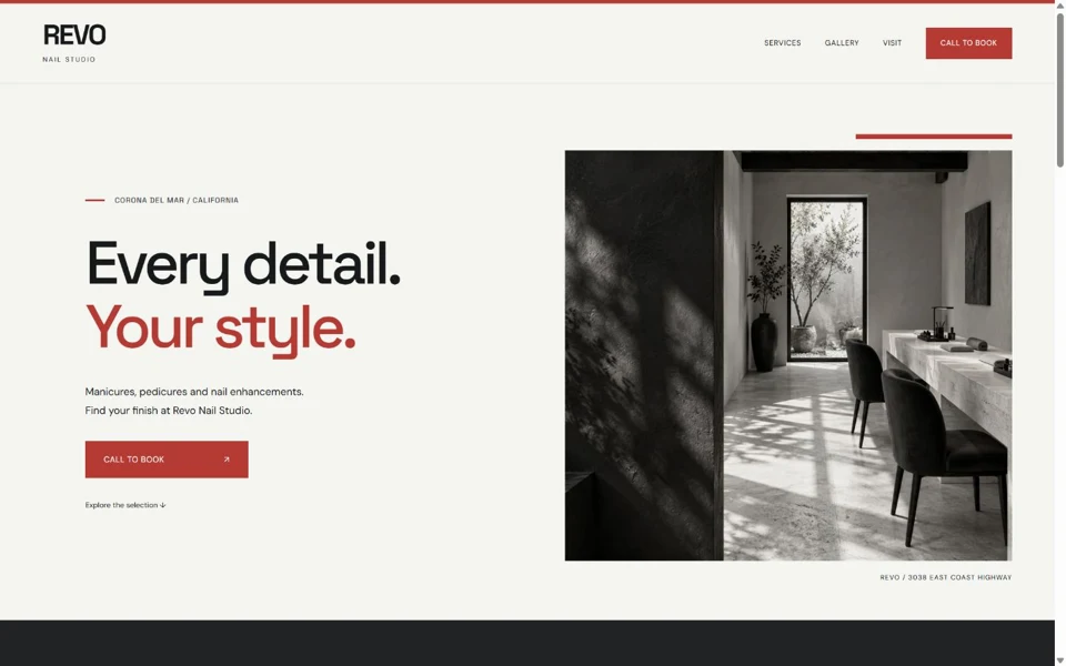 Revo Nail Studio website preview