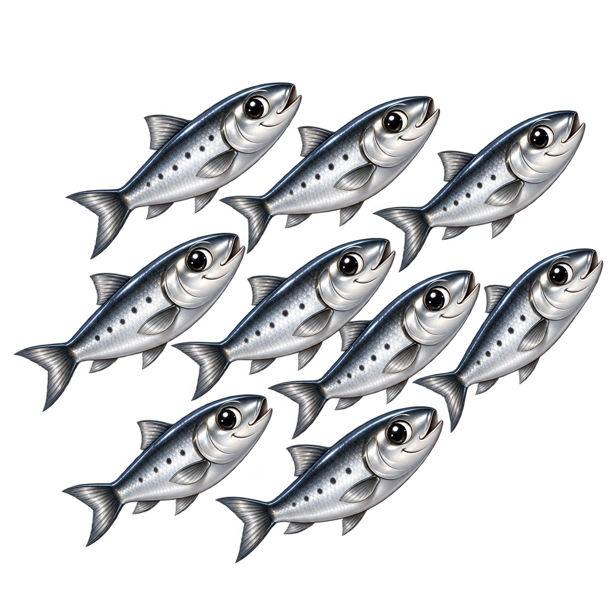 Sid the Sardine and his school of fish