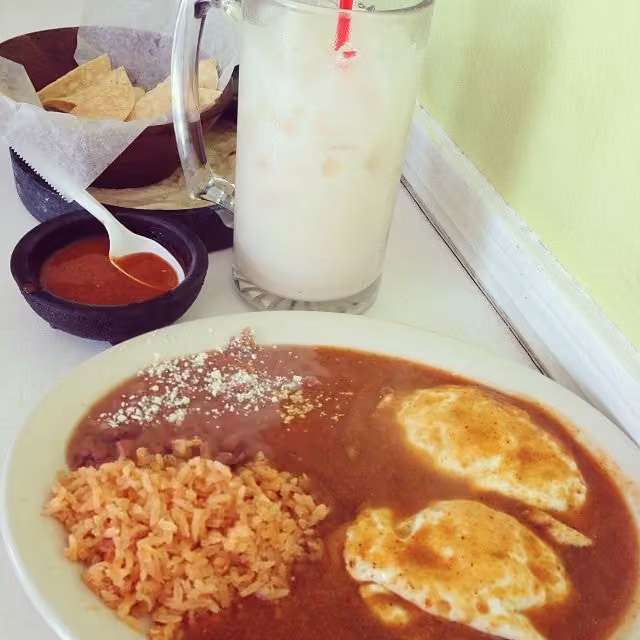 Licha’s Restaurant · breakfast plate and drink