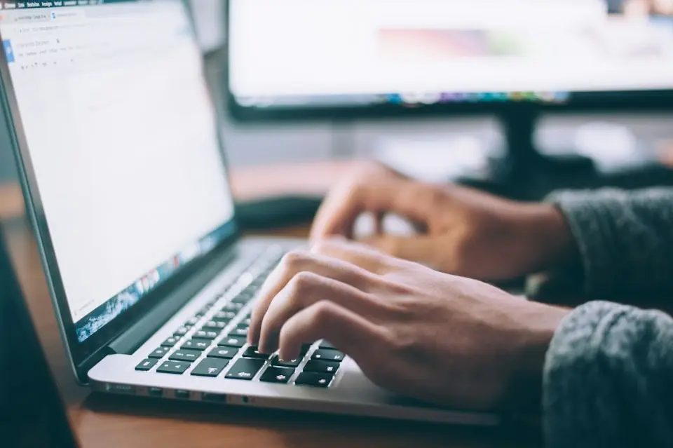 Central Rv Storage · Person typing on a laptop — illustrative stock photograph 8