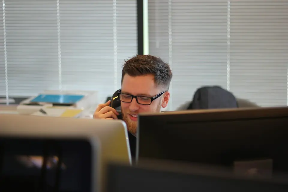 Central Rv Storage · Customer service professional on a call — illustrative stock photograph 3