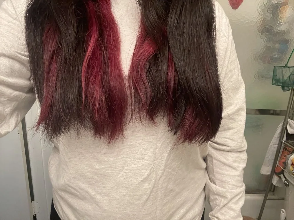Burgundy color in the WP Hair & Nail Spa photo collection
